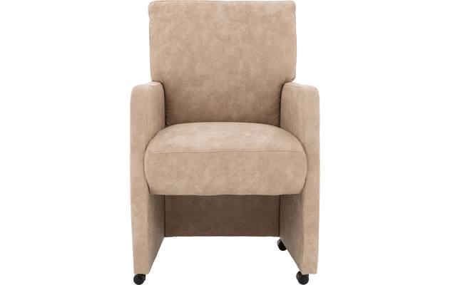 Goossens eetkamerstoel leen beige microvezel - 8190995-01