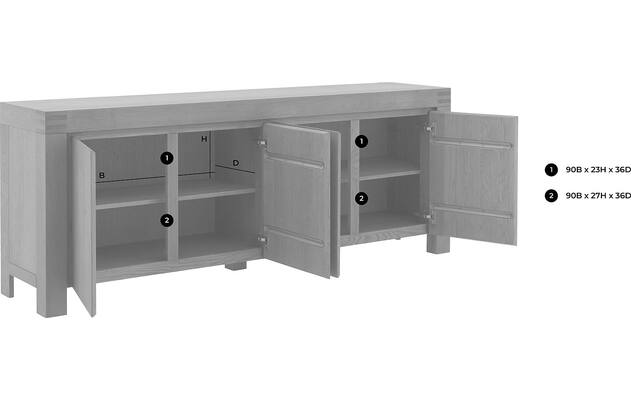 Goossens dressoir clear blank eiken - 8191054-goossens-clear-dressoir-eiken-50