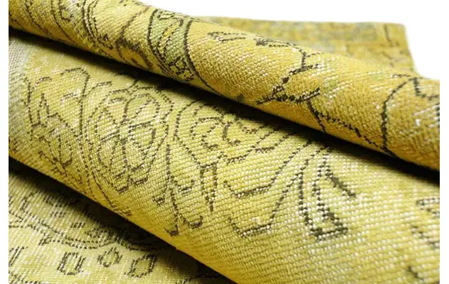 Goossens eco tapijt lancet geel wol - 8194359-04