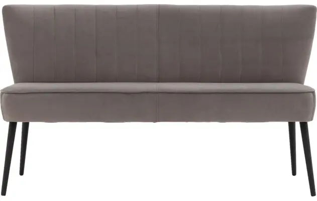 Goossens eetbank rob grijs stof - 8195349-01