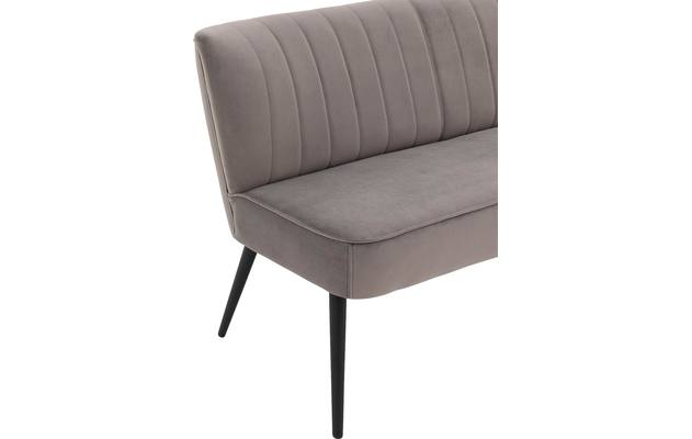 Goossens eetbank rob grijs stof - 8195349-03