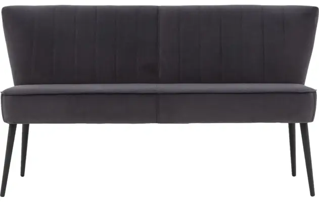 Goossens eetbank rob grijs stof - 8195352-01
