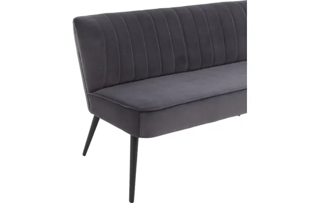 Goossens eetbank rob grijs stof - 8195352-03