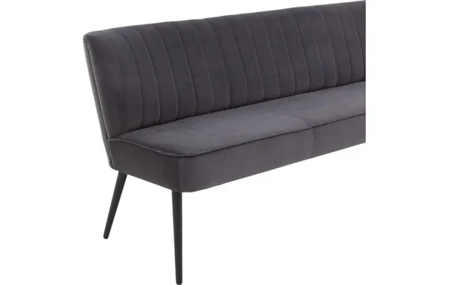 Goossens eetbank rob grijs stof - 8195353-04