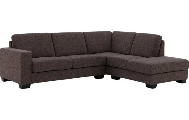 Goossens hoeksalon n joy divana bruin stof - 8195431-02