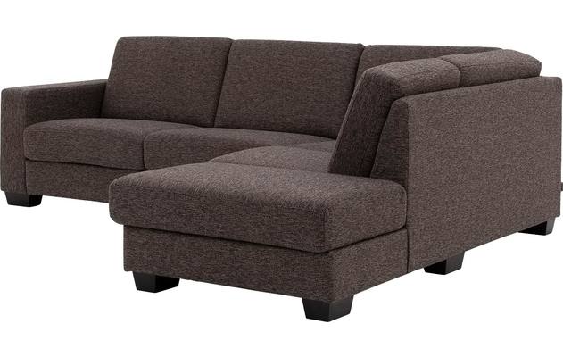 Goossens hoeksalon n joy divana bruin stof - 8195431-03
