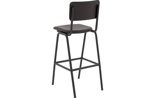 Goossens barkruk chaplin grijs leer - 8195999-03
