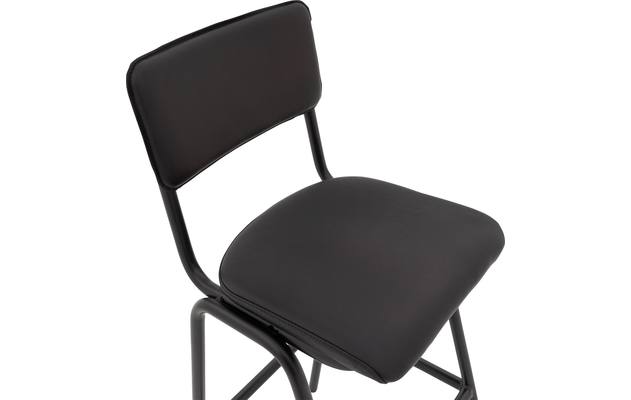 Goossens barkruk chaplin grijs leer - 8195999-05