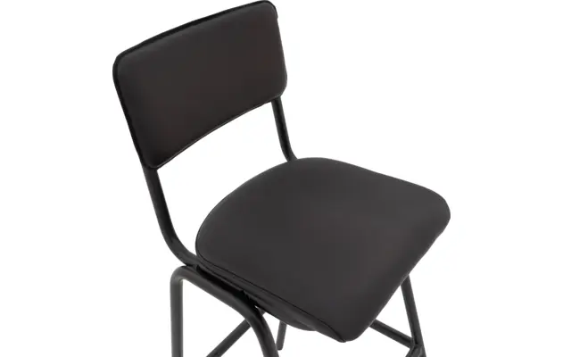 Goossens barkruk chaplin grijs leer - 8195999-05