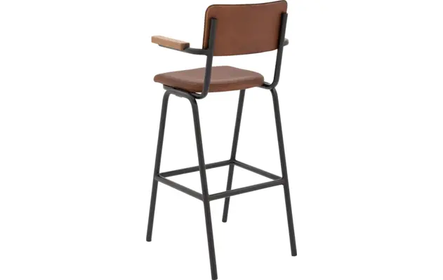 Goossens barkruk chaplin bruin leer - 8196000-03