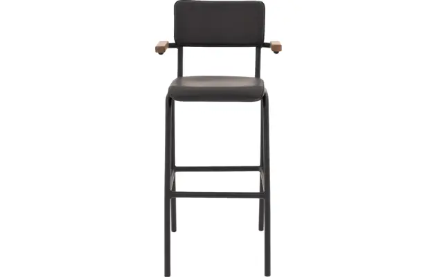Goossens barkruk chaplin grijs leer - 8196002-01