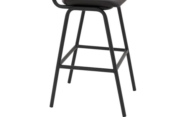 Goossens barkruk chaplin grijs leer - 8196002-04