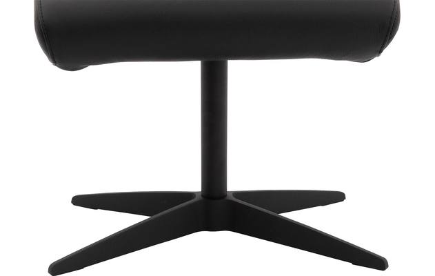 Goossens voetenbank avec zwart leer - 8196119-03