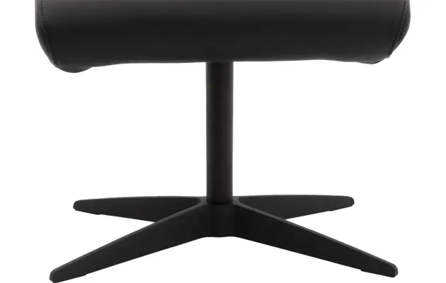 Goossens voetenbank avec zwart leer - 8196119-03