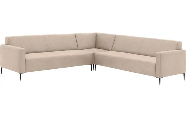 Goossens hoeksalon key west beige micro leer - 8196254-403-02