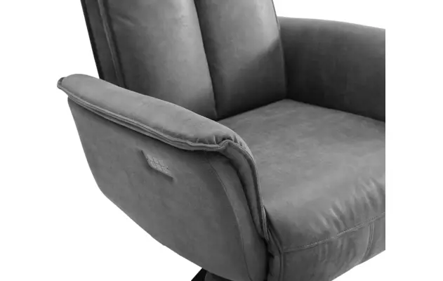 Goossens relaxstoel odyssey grijs micro leer - 8196279-16