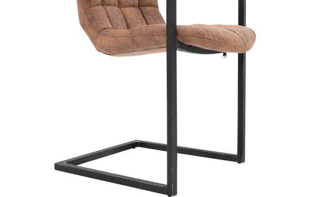 Goossens eetkamerstoel steven bruin microvezel - 8200004-06