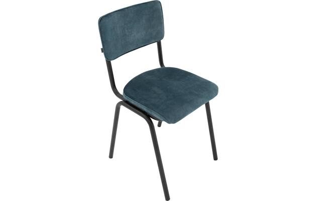 Goossens eetkamerstoel chaplin blauw stof - 8200077-04