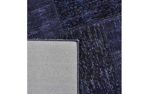 Goossens eco tapijt lancet blauw wol - 8201377-02
