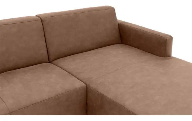 Goossens loungebank key west bruin micro leer - 8201624-395-05