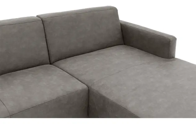 Goossens loungebank key west grijs micro leer - 8201999-402-05
