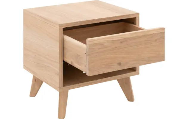Goossens nachtkastje cosima wit eiken - 8202452-3