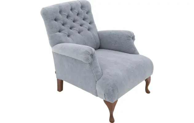 Goossens fauteuil ashton blauw stof - 8203909-05