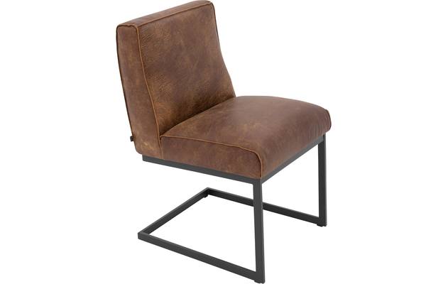 Goossens excellent eetkamerstoel tom bruin leer - 8204082-04