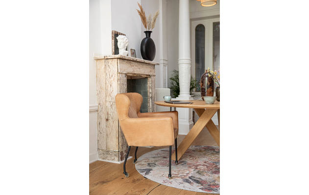 Goossens excellent eetkamerstoel leogang bruin leer - 8204475-04