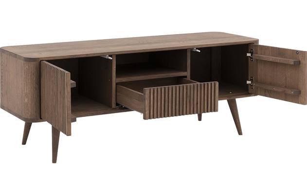 Goossens tv meubel seppe donker bruin eiken - 8204641-06