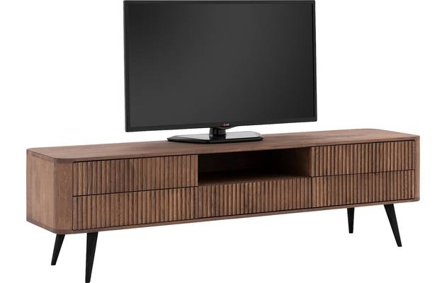 Goossens tv meubel seppe donker bruin eiken - 8204765-04