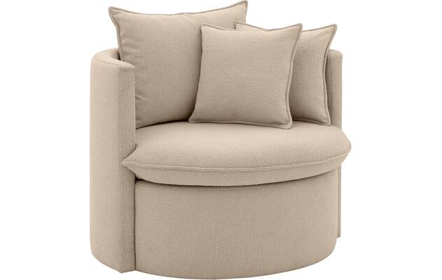 Goossens fauteuil bonne beige stof - 8210037-B-03