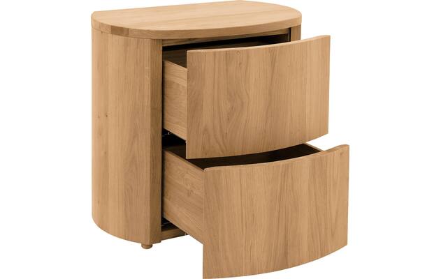 Goossens excellent nachtkastje denzo blank eiken - 8210122-03