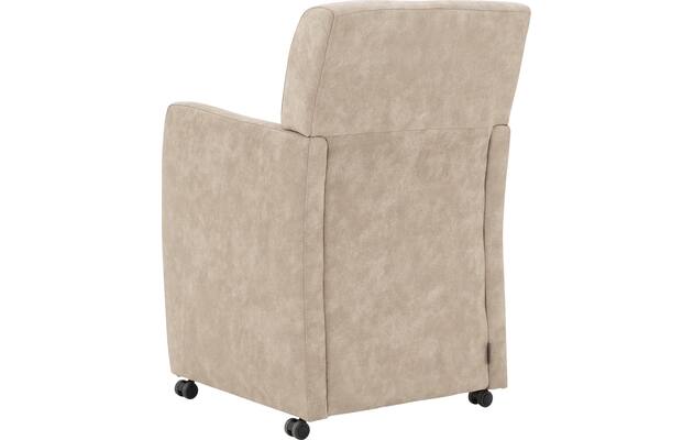 Goossens eetkamerstoel alex beige microvezel - 8210210-03