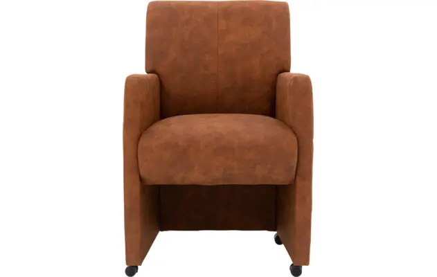 Goossens eetkamerstoel alex bruin microvezel - 8210219-01