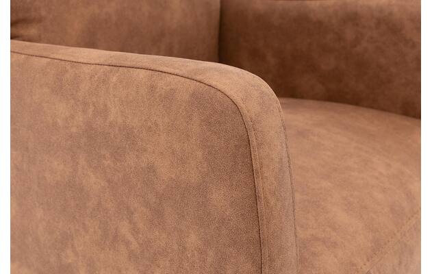 Goossens eetkamerstoel leen bruin microvezel - 8210233-06