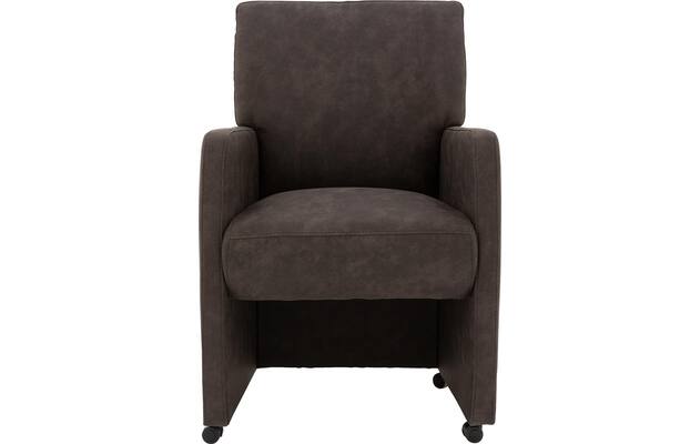 Goossens eetkamerstoel leen grijs microvezel - 8210235-01