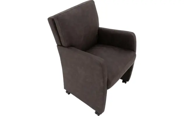 Goossens eetkamerstoel leen grijs microvezel - 8210235-03