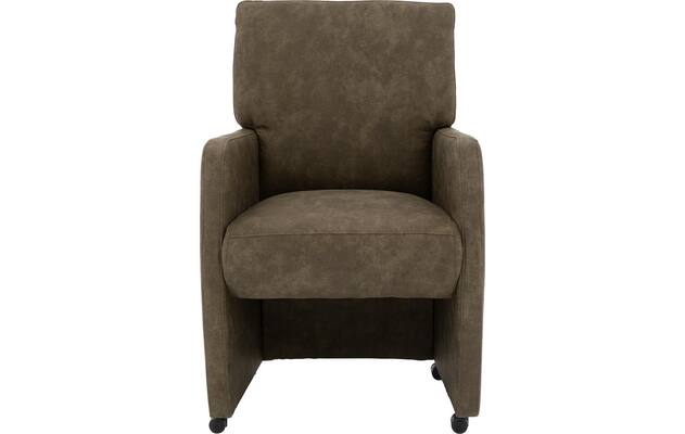 Goossens eetkamerstoel leen groen microvezel - 8210239-01