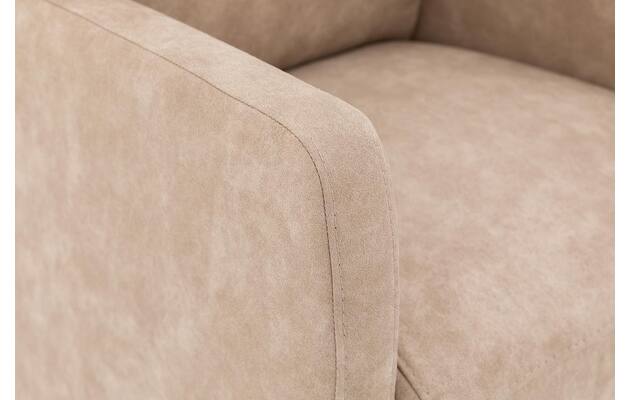 Goossens eetkamerstoel leen beige microvezel - 8210240-03