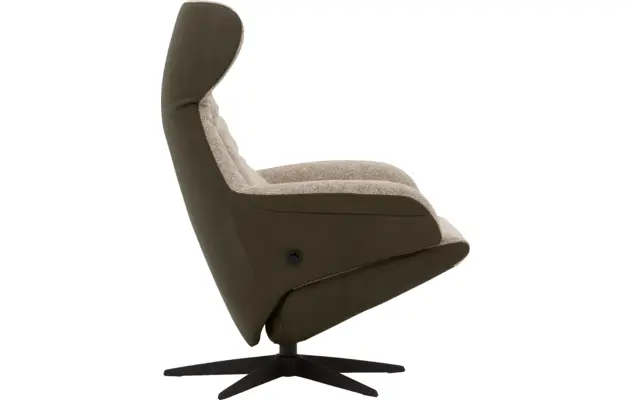 Goossens excellent relaxstoel avec groen leer - 8210272-04