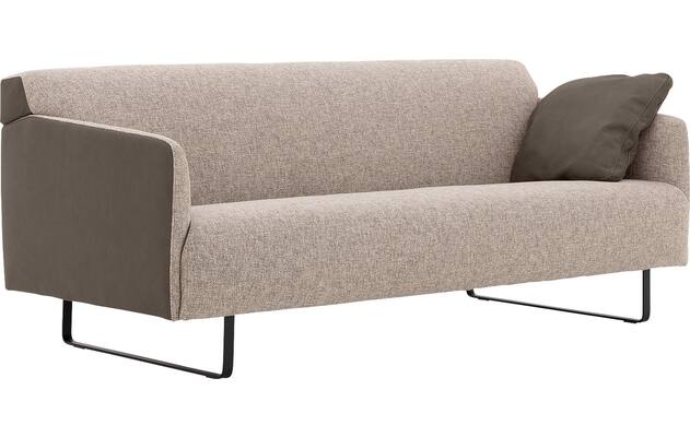 Goossens excellent zitbank montreal grijs leer - 8210345-03