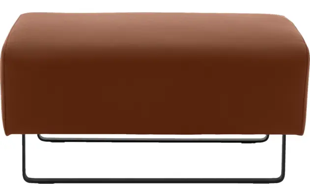 Goossens voetenbank montreal bruin leer - 8210391-01
