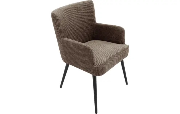 Goossens eetkamerstoel rob bruin stof - 8210500-04