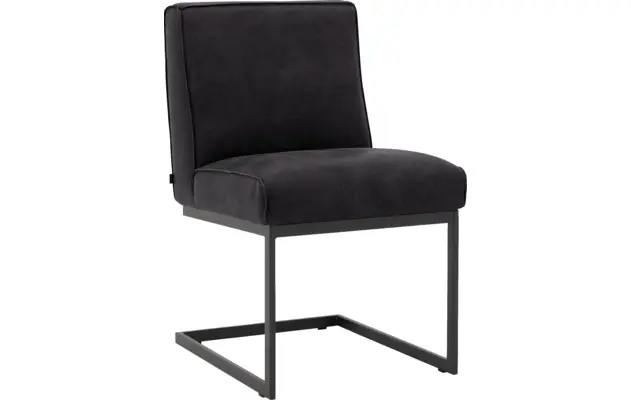 Goossens excellent eetkamerstoel tom zwart leer - 8210524-02