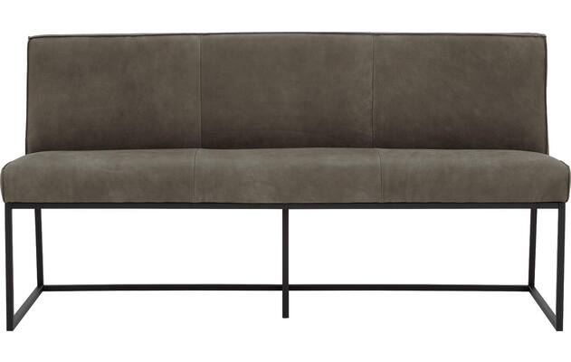 Goossens excellent eetbank tom grijs leer - 8210537-01
