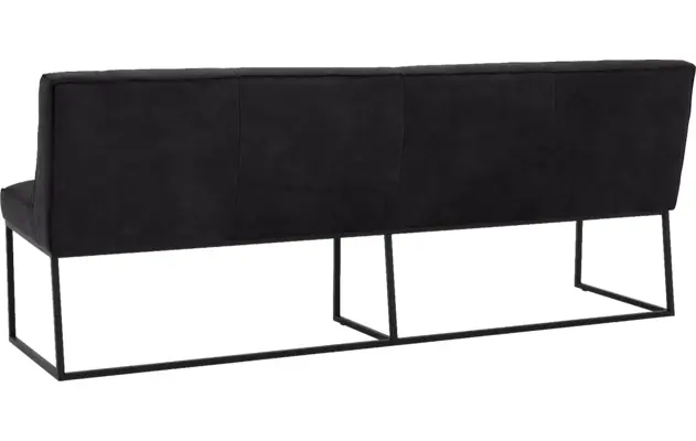 Goossens excellent eetbank tom zwart leer - 8210564-04