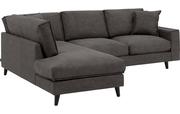 Goossens hoeksalon jonas grijs micro leer - 8210610-03