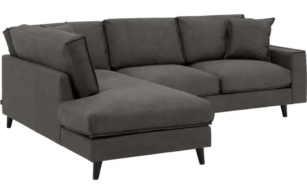 Goossens hoeksalon jonas grijs micro leer - 8210610-03