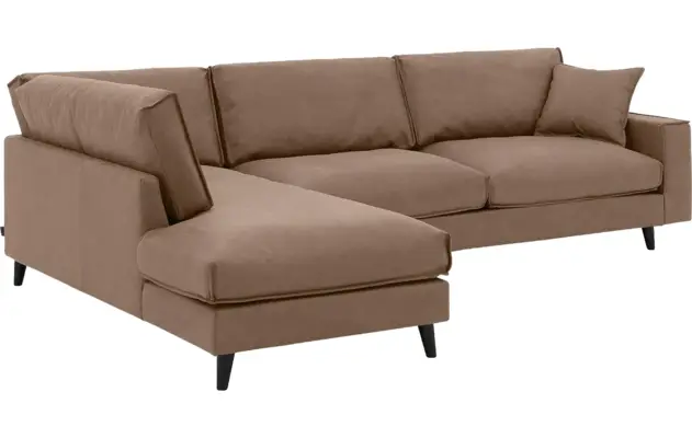 Goossens hoeksalon jonas bruin micro leer - 8210615-03